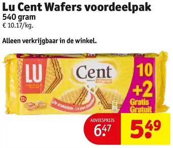 Kruidvat Lu Cent Wafers voordeelpak aanbieding