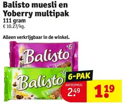 Kruidvat Balisto muesli en Yoberry multipak aanbieding