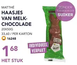 Bidfood Matthé haasjes van melkchocolade aanbieding