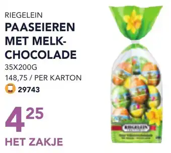 Bidfood Riegelein paaseieren met melkchocolade aanbieding