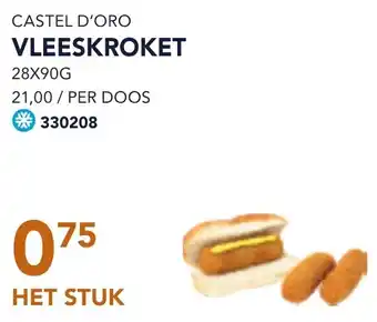 Bidfood Castel d'oro vleeskroket aanbieding