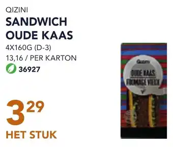 Bidfood Qizini sandwich oude kaas aanbieding