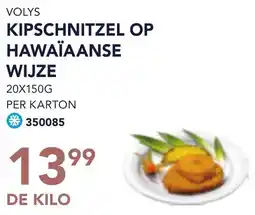 Bidfood Volys kipschnitzel op hawaïaanse wijze aanbieding