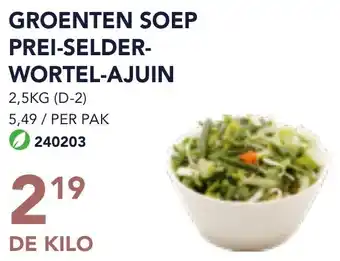 Bidfood Groenten soep prei-selder- wortel-ajuin aanbieding