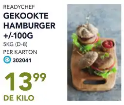 Bidfood Readychef gekookte hamburger +/-100 g aanbieding