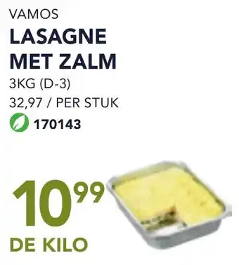 Bidfood Vamos lasagne met zalm aanbieding