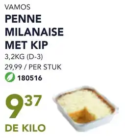 Bidfood Vamos penne milanaise met kip aanbieding