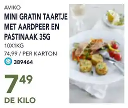 Bidfood Aviko mini gratin taartje met aardpeer en pastinaak aanbieding