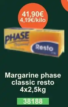 Bidfood Margarine phase classic resto aanbieding