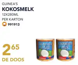 Bidfood Guinea's kokosmelk aanbieding