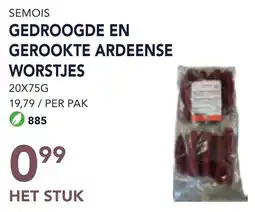 Bidfood Semois gedroogde en gerookte ardeense worstjes aanbieding