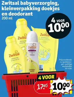 Kruidvat Zwitsal babyverzorging, kleinverpakking doekjes en deodorant aanbieding