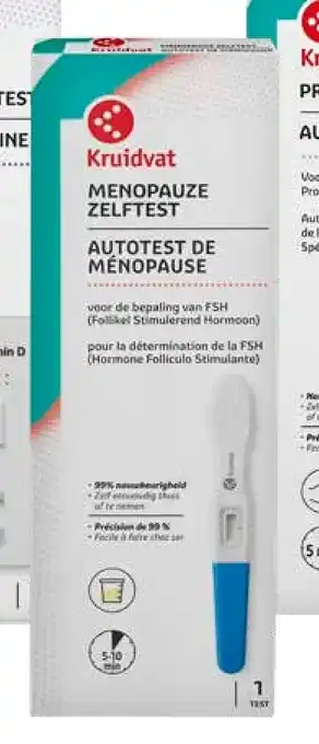 Kruidvat Kruidvat Menopauze Zelftest Autotest De Menopause aanbieding