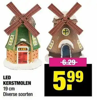 Big Bazar Led kerstmolen aanbieding