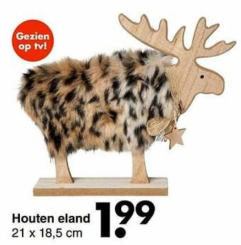 Wibra Houten eland aanbieding