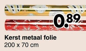 Wibra Kerst metaal folie aanbieding