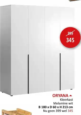 Weba ORYANA aanbieding