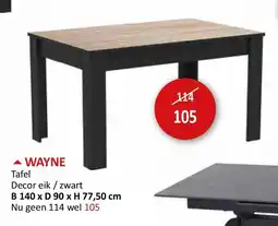 Weba WAYNE aanbieding