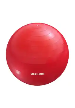 Decathlon Fitnessbal Ø 75 cm - incl. Pomp - Gym bal - Yoga - Belastbaar tot 500 kg - Rood aanbieding