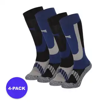 Decathlon Xtreme - Skisokken Unisex - 4-Pack - Multi Blauw aanbieding