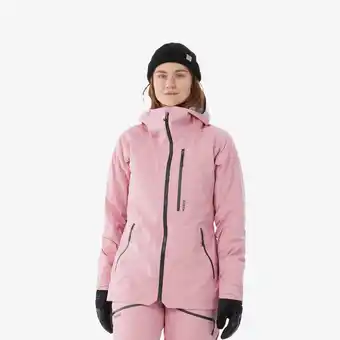 Decathlon Warme en ademende ski-jas voor dames FR 500 lichtroze aanbieding