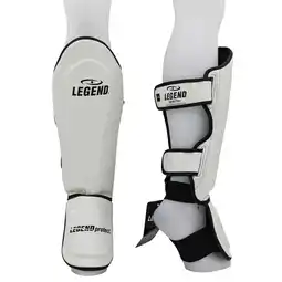 Decathlon Kickboks Scheenbeschermers Legend Best Heren/Dames Wit PU aanbieding