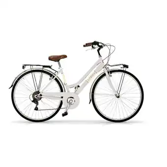 Decathlon Stadsfiets Allure Lady is uitgerust met wielen van 700x35C, wit aanbieding