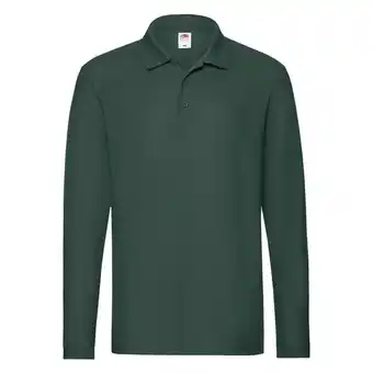 Decathlon Heren Premium poloshirt met lange mouwen (Bosgroen) aanbieding