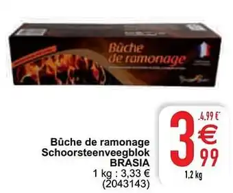 Bûche de ramonage schoorsteenveegblok brasia