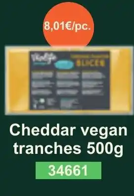 Bidfood Cheddar vegan tranches aanbieding