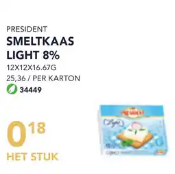 Bidfood President smeltkaas light 8% aanbieding