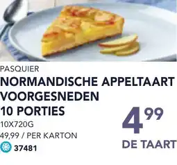 Bidfood Pasquier normandische appeltaart voorgesneden aanbieding