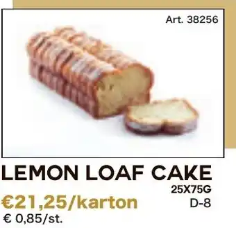 Bidfood Lemon loaf cake aanbieding