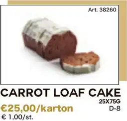 Bidfood Carrot loaf cake aanbieding