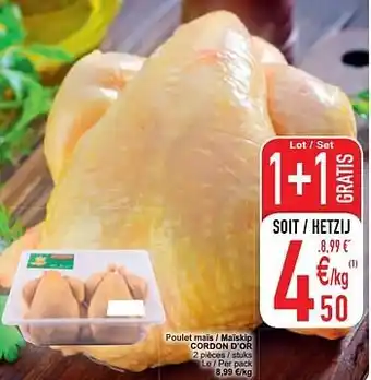 Cora Poulet maïs - maïskip cordon d`or aanbieding