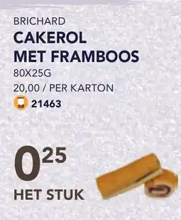 Bidfood Brichard cakerol met framboos aanbieding