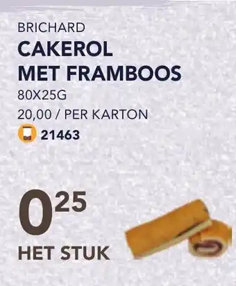 Bidfood Brichard cakerol met framboos aanbieding