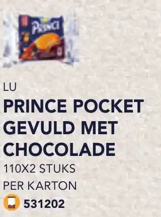 Bidfood Lu prince pocket gevuld met chocolade aanbieding