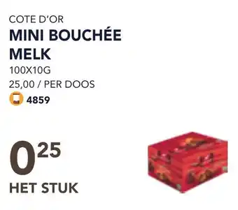 Bidfood Cote d'or mini bouchée melk aanbieding