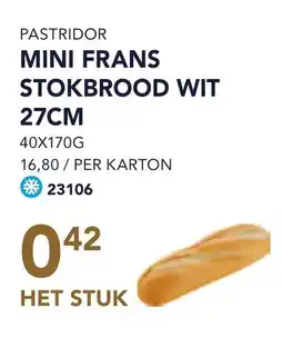 Bidfood Pastridor mini frans stokbrood wit aanbieding