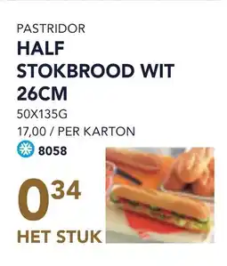 Bidfood Pastridor half stokbrood wit aanbieding