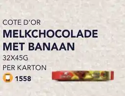 Bidfood Cote d'or melkchocolade met banaan aanbieding