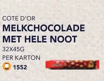 Bidfood Cote d'or melkchocolade met hele noot aanbieding