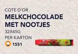 Bidfood Cote d'or melkchocolade met nootjes aanbieding