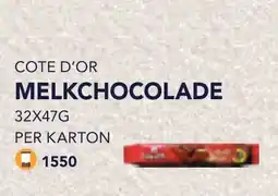 Bidfood Cote d'or melkchocolade aanbieding