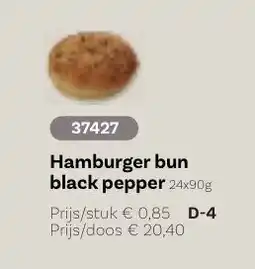 Bidfood Hamburger bun black pepper aanbieding