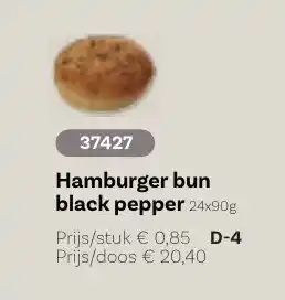 Bidfood Hamburger bun black pepper aanbieding