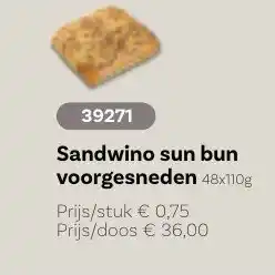 Bidfood Sandwino sun bun voorgesneden aanbieding