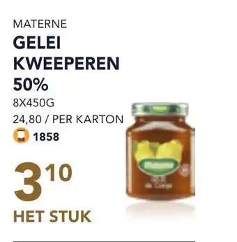 Bidfood Materne gelei kweeperen 50% aanbieding