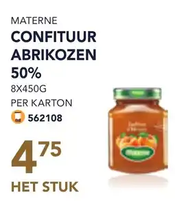 Bidfood Materne confituur abrikozen 50% aanbieding